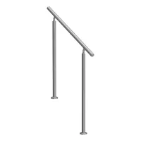 Pasamanos para escaleras exterior, 100 cm, acero inoxidable, ángulo ajustable