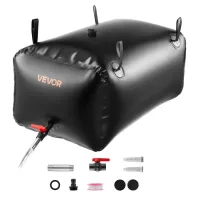 Depósito de agua plegable 240 l, pvc resistente, portátil, sellado reforzado