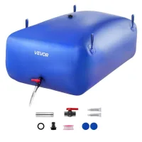 Depósito de agua plegable 540 l, pvc resistente, portátil y fácil de guardar