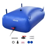 Depósito de agua 330 l, pvc resistente, portátil y plegable
