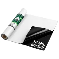 Plástico resistente 0,25 mm, 1,83 x 15,24 m, doble cara negra y blanca