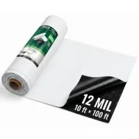 Lona plástica 0,30 mm, 3,05 x 30,48 m, polietileno resistente, doble cara