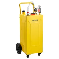Tanque portátil de gasóleo 113,6 l, acero carbono, bomba eléctrica, ruedas