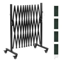 Barrera extensible 3,37 m, aluminio y hierro, con ruedas bloqueables