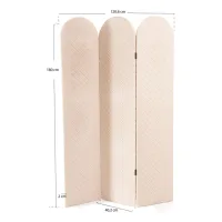 Biombo miller terciopelo - beige