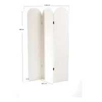 Biombo miller terciopelo - blanco
