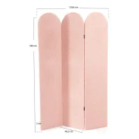 Biombo miller terciopelo - rosa