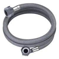 Adecuado para tubo de entrada de agua de lavadora universal, tubo de extensión de 2 metros, tubo de agua fría, conector rápido