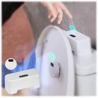 Kit de descarga de inodoro sin contacto, descarga automática, sensor infrarrojo externo, descarga manos libres, impermeable ipx5 (1 juego)