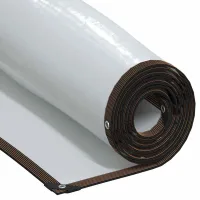 Lona de polietileno transparente con ojales, 3 x 3 m