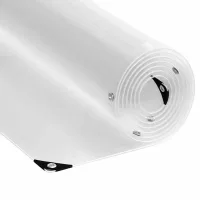 Lona transparente de pvc de 4x4 m con ojales