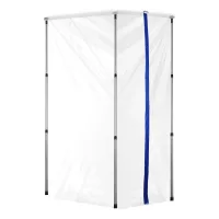 Kit de puerta antipolvo de 10 x 4 m con postes telescópicos puerta de protección contra el polvo de pe 0,9-3 m con bolsa magnética cremallera para