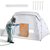 Carpa de pintura portátil 305x213x183 cm cabina de pintura en aerosol plegable oxford 210d tienda de pintura con película desechable para muebles de
