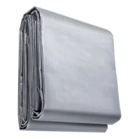 Lona protectora para exteriores 609,6x914,4 cm lona impermeable de polietileno de 10 mils, alta durabilidad, plateado/marrón