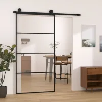 Maison exclusive - puerta corredera set herrajes vidrio esg aluminio 102,5x205 cm