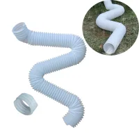 Extensor de bajante redondo (1 unidad), tubo telescópico de drenaje de agua de lluvia de material pe, extensor flexible de drenaje de lluvia de 130 cm