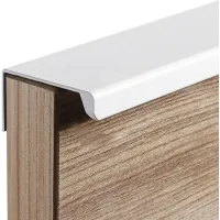 Juego de 2 tiradores para cajones, armarios, cajoneras, armarios de cocina, distancia entre ejes: 128 mm, blanco