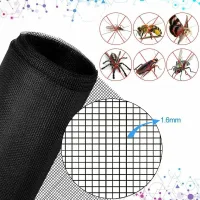 (negro, 300x120cm) mosquitera de fibra de vidrio para puertas y ventanas (para armar uno mismo)