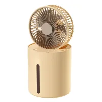 Ventilador nebulizador portátil multifuncional con tanque de agua, batería recargable usb de 3600 mah, 3 velocidades de ventilación.
