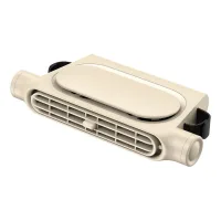 Mini ventilador usb para asiento de coche/suv, portátil y silencioso, con función de circulación de aire, beige.
