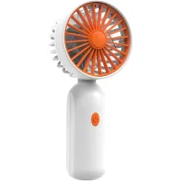 Ventilador portátil universal - recargable por usb, tres velocidades de ventilación | ideal para clima cálido y viajes - naranja