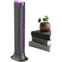 Ventilador de refrigeración usb para dormitorio, aire acondicionado de escritorio, mini torre sin aspas recargable por usb, color gris f