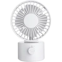Ventilador de escritorio usb, mini ventilador giratorio portátil de viento fuerte y silencioso, ideal para escritorio personal (blanco).