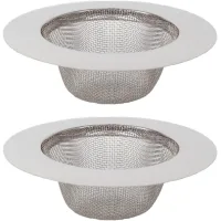 2 pcs filtro para fregadero de cocina, filtro de acero inoxidable, filtro de desagüe de acero inoxidable, crépine para fregadero de cocina, baño