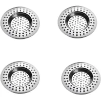 4pcs filtro de fregadero, tamiz de acero inoxidable, fregadero filtro de acero inoxidable, filtro de desagüe para fregadero, filtro anti-obstrucción