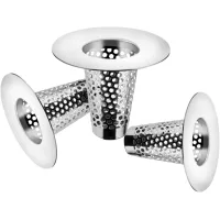 Filtro de pelo para ducha, 3 piezas de filtro para fregadero de cocina de acero inoxidable, filtro para lavabo, adecuado para balcones, cocinas y sa