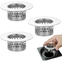 3 pcs de filtros de desagüe universales, filtro de lavabo de ducha, rejilla de fregadero de cocina, colador de desagüe