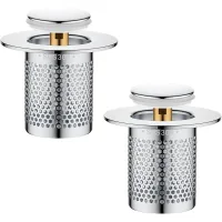 2 piezas de crépine de drenaje, filtro para fregadero de cocina de acero inoxidable, filtro para drenaje de suelo