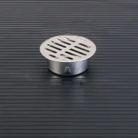 Sifón de suelo redondo de acero inoxidable, rejilla de goteo, filtro antisuciedad, patio, sifón de suelo (83 mm)