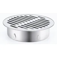 Desagüe de suelo redondo de acero inoxidable, rejilla de goteo, filtro antiobstrucción, patio, desagüe de suelo (酶160 mm)