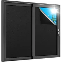 Película opaca para ventanas, estática, para privacidad, color negro, 50 x 200 cm
