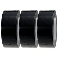 Cinta adhesiva negra | 3 rollos de cinta gaffer de 48 mm x 45 m | resistente al agua | cinta adhesiva multiusos para uso interior/exterior | ultra res
