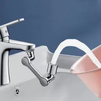 Grifo con caño giratorio de 1080° y aireador de 2 chorros