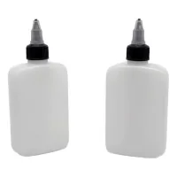 Juego de 2 botellas pequeñas dispensadoras de aceite para camping, 120 ml, mini botellas exprimibles para camping, 6,4 x 2,6 x 13,8 cm, blancas.