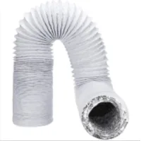 Conducto de aire flexible de pvc y lámina de aluminio de 150 mm x 5 m para secadoras, extractores de aire, calefacción y aire acondicionado (blanco)