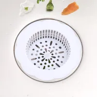 Atrapacabos blanco de pp para fregadero de cocina, antiobstrucción y fácil de limpiar, para uso en cocina y baño, 10,6 x 3 cm, blanco