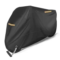 Funda impermeable para motocicleta de exterior - lona protectora a prueba de rayos uv y polvo con orificio para candado, correas resistentes al vient
