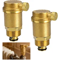 2 unidades de purga de aire automática dn20 g3/4 de latón, autosellante, purga de aire automática, máx. 90 °c, 12 bar, válvula de purga de aire (dn2