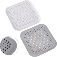 Juego de 2 piezas de silicona para recoger el pelo en la ducha con ventosa, protector de desagüe y filtro para fregadero, para baño, bañera y cocina