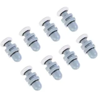 Rodillos para puerta de ducha de 20 mm, 8 unidades, rodillos para puerta corredera de baño, ruedas de repuesto de plástico, movimiento suave y silenc