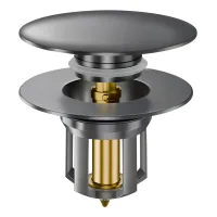 Bonde lavabo universel, tapón de lavabo pop-up con 2 juntas, 33-40mm tapón lavabo universe, acelera el drenaje sin colmatage tapón