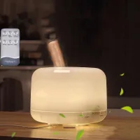 Difusor de aceites esenciales con mando a distancia, humidificador de aromaterapia, humidificador, temporizador 60/120/180/minutos, luz cálida