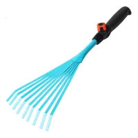 Rastrillo para césped rastrillo de mano para recoger los residuos del jardín ancho de trabajo de cm fabricado en acero de calidad mango ergonómico