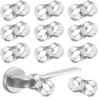 Tope para puerta, 10 piezas de pvc transparente, tirador y protector de puerta de silicona antideslizante.