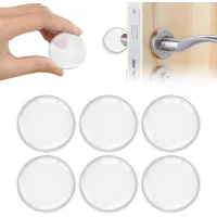 6 piezas de topes para puertas de pared, topes adhesivos transparentes para puertas, topes de silicona con potente tope para puertas