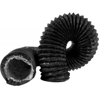 Tubo de ventilación - tubo de escape de pvc - para campanas extractoras, aires acondicionados, secadoras, campanas de cocina - negro - 125 mm x 6 m